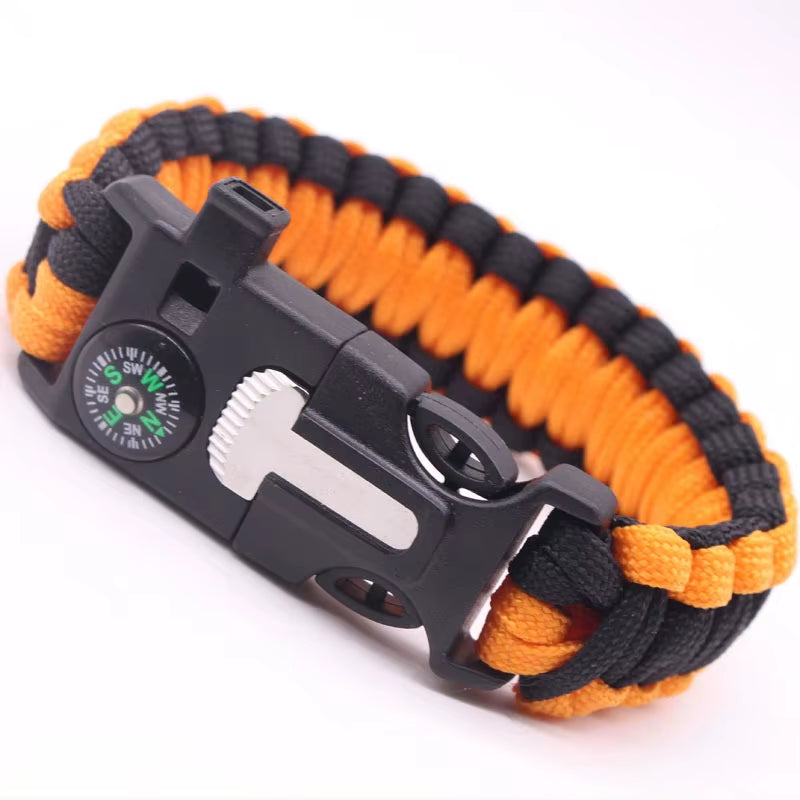 Goalfit Outdoors GB-010 Outdoor Camping Survival Kit Nylon for Bracelet Compass Whistle Multifunction Tool Accessories Portable