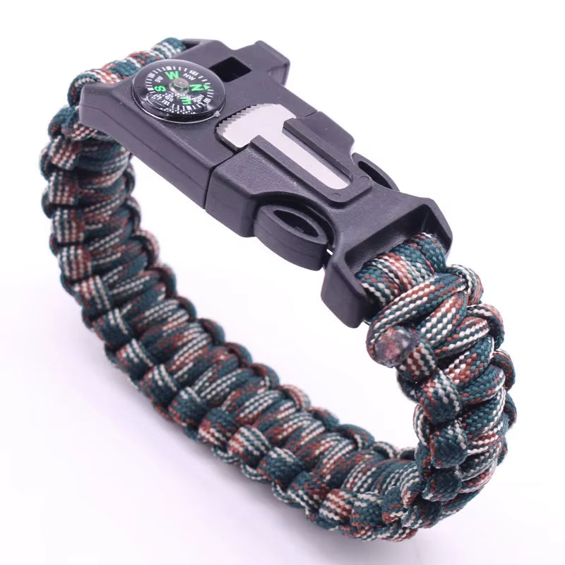 Goalfit Outdoors GB-010 Outdoor Camping Survival Kit Nylon for Bracelet Compass Whistle Multifunction Tool Accessories Portable