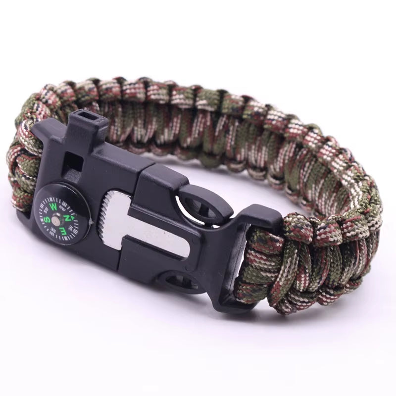 Goalfit Outdoors GB-010 Outdoor Camping Survival Kit Nylon for Bracelet Compass Whistle Multifunction Tool Accessories Portable