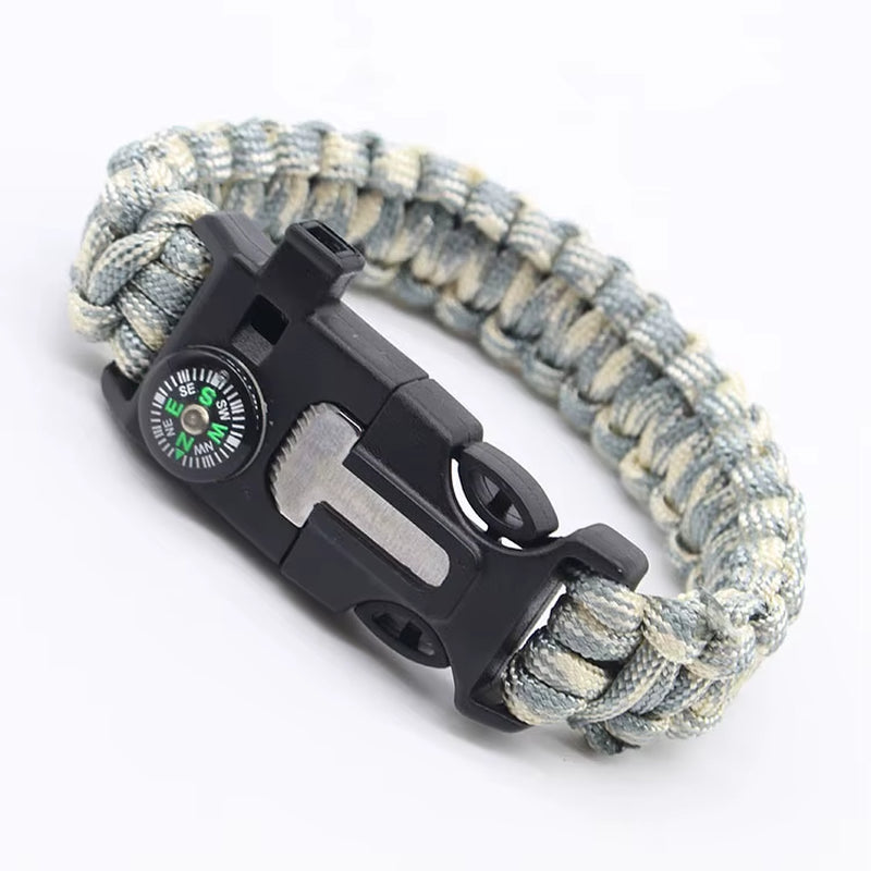 Goalfit Outdoors GB-010 Outdoor Camping Survival Kit Nylon for Bracelet Compass Whistle Multifunction Tool Accessories Portable