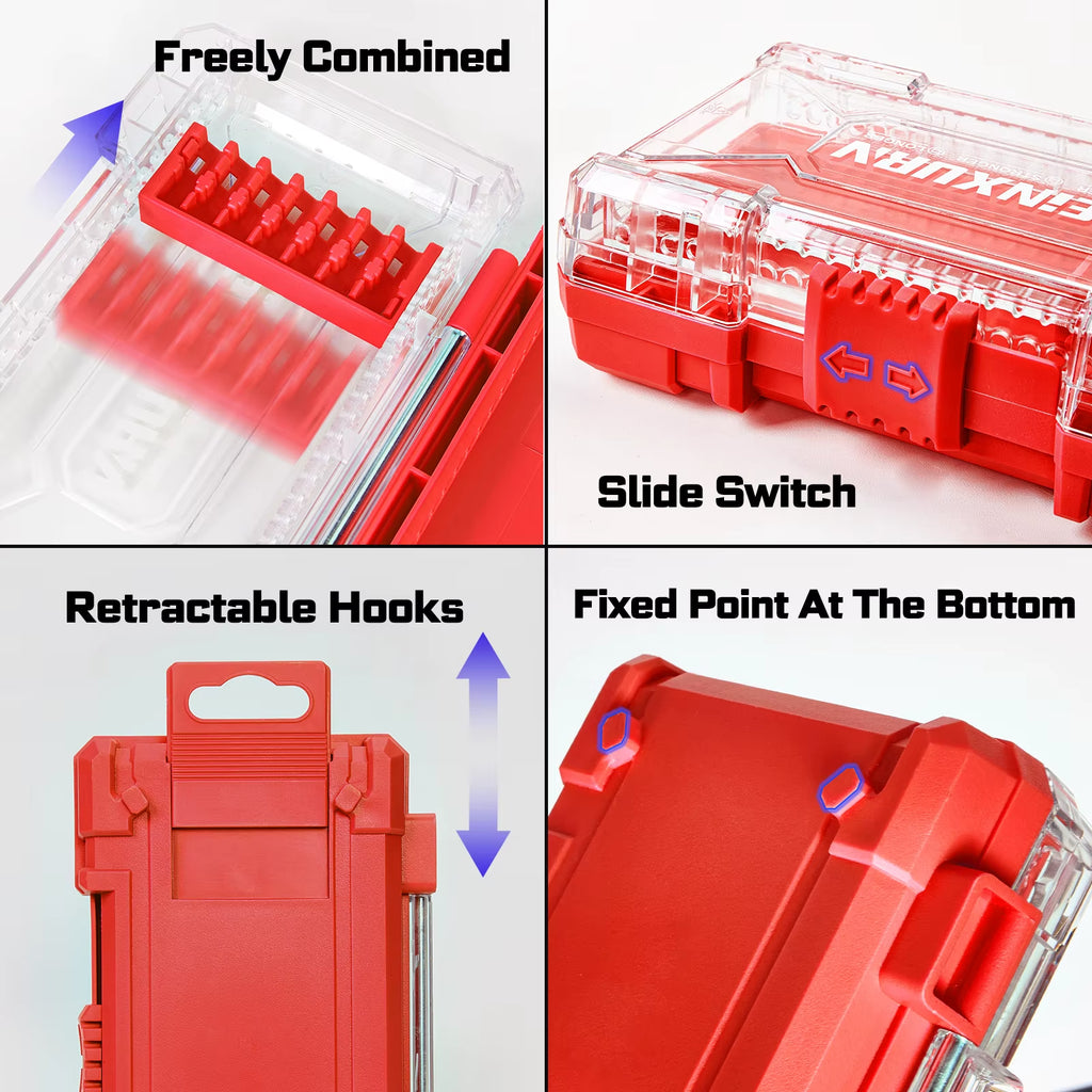 Ready to Ship in US Warehouse 52Pcs Red Case High-Torque Impact Set Industrial DIY Color-Coded Screwdriver Bits OEM Customizable