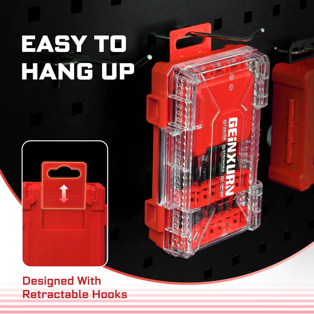 Ready to Ship in US Warehouse 52Pcs Red Case High-Torque Impact Set Industrial DIY Color-Coded Screwdriver Bits OEM Customizable