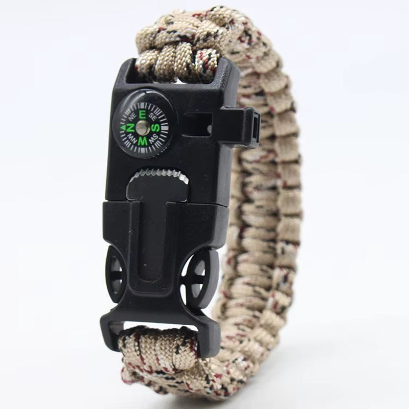 Goalfit Outdoors GB-010 Outdoor Camping Survival Kit Nylon for Bracelet Compass Whistle Multifunction Tool Accessories Portable