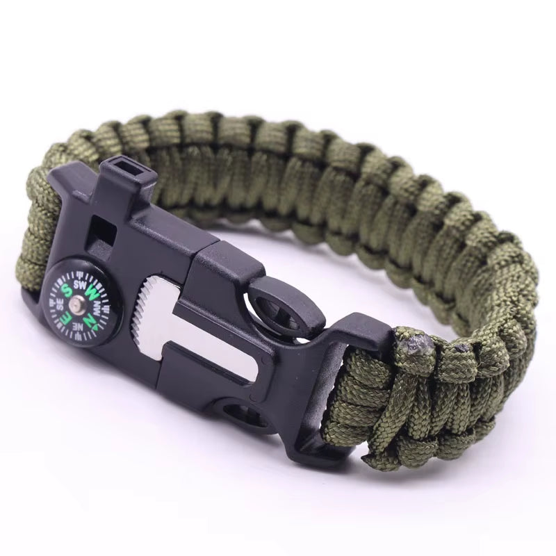 Goalfit Outdoors GB-010 Outdoor Camping Survival Kit Nylon for Bracelet Compass Whistle Multifunction Tool Accessories Portable